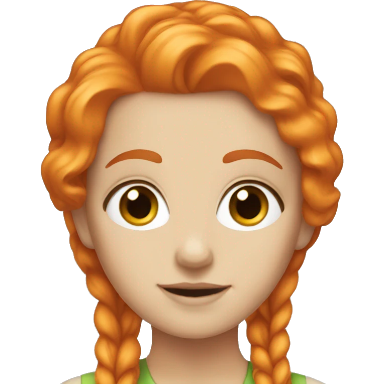 white girl with orange hair emoji