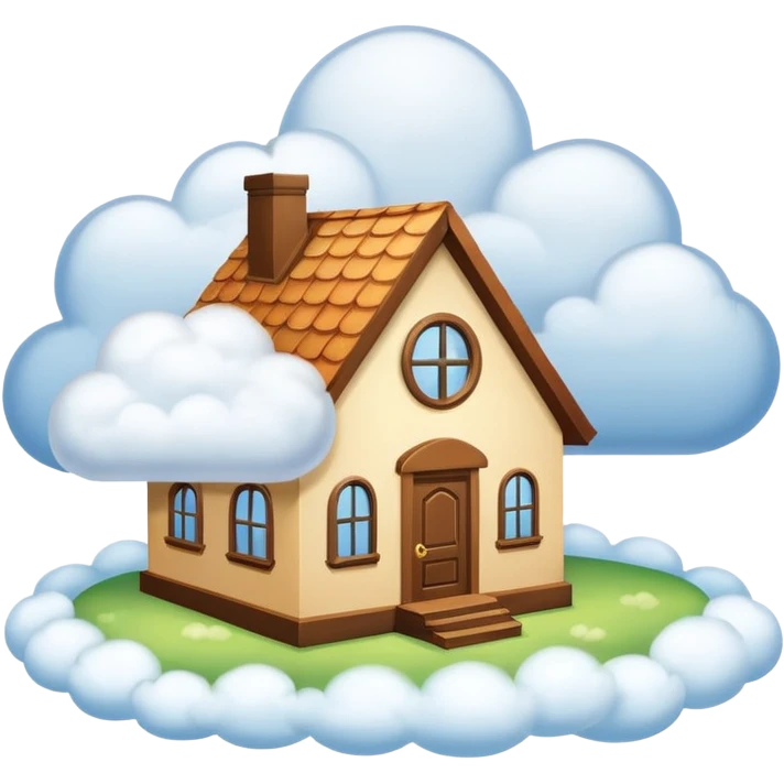 house made of clouds material  emoji
