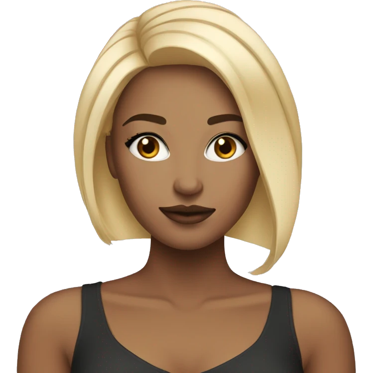 popular girl with makeup who ha two tone blonde hair emoji