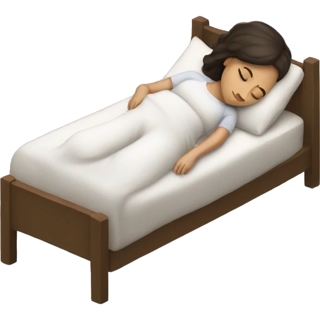 Brunette girl sleeping emoji