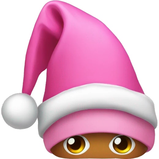 Just pink Christmas hat emoji