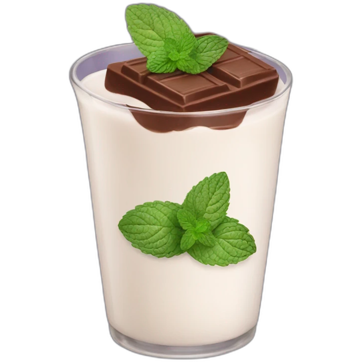 chocolate mint milk emoji