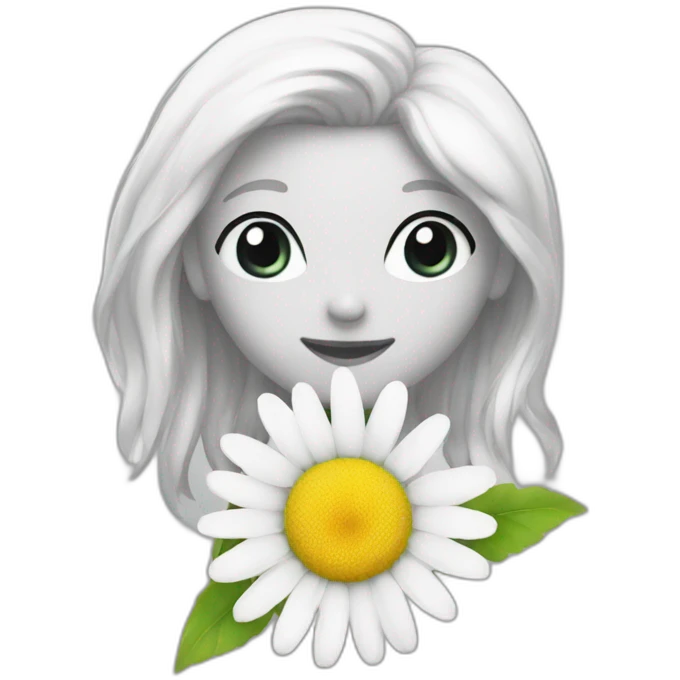 daisy as a human emoji