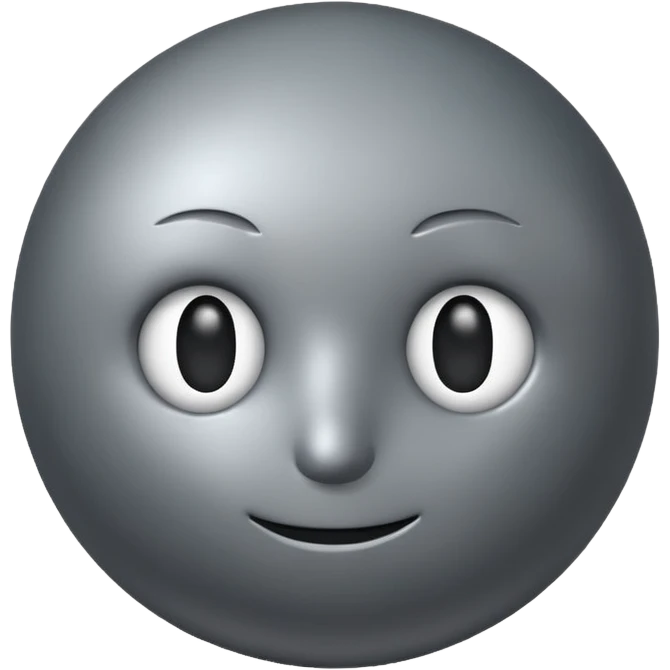 A  gray big shpere head with cylindrical  body  emoji