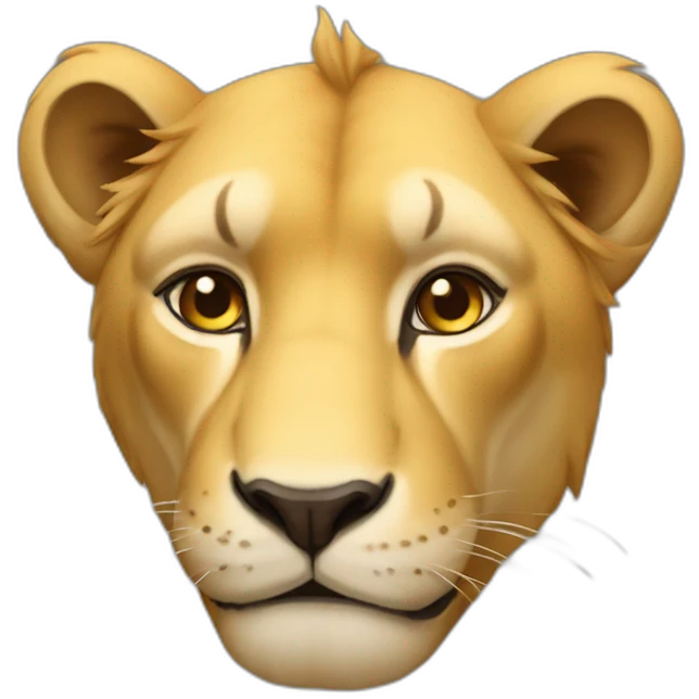 Leão asustado emoji