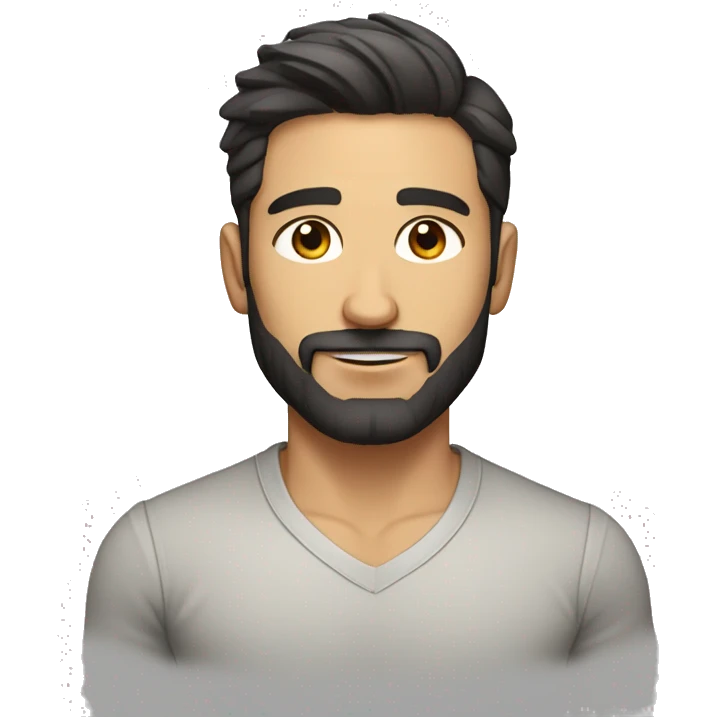 Fit guy with slight turkish genes and a beard with a nice outfit and shorter hair emoji