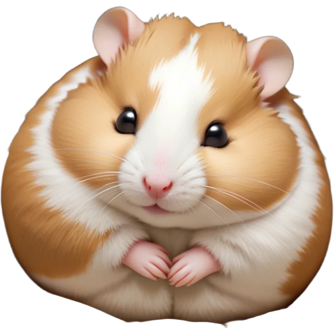 Meme-Worthy Cute Sleeping Brown and White Banded Hamster Portrait Emoji, Head resting peacefully with a contented smile, showcasing a delightfully compact build and a luxuriously soft banded fur of brown and white, eyes shut in a serene nap, Simplified yet hilariously adorable features, highly detailed, glowing with a soft, drowsy light, high shine, relaxed and utterly lovable, stylized with an air of playful laziness, bright and heartwarming, soft glowing outline, capturing the essence of a comically sleepy hamster, so meme-worthy it feels like it could instantly become the next viral sensation of adorable slumber! emoji