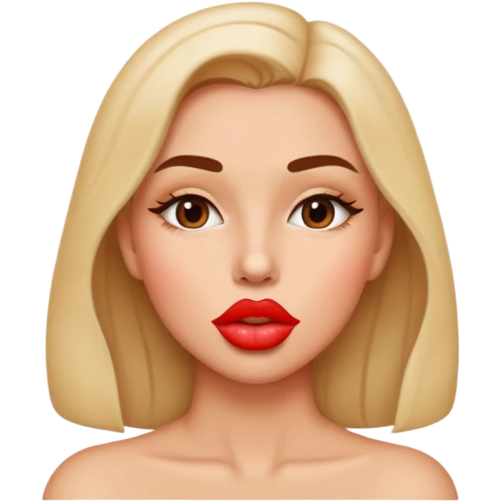 woman kiss lips emoji