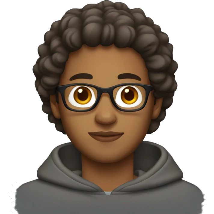 Brown man with sweatshirt emoji