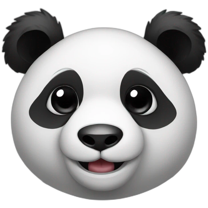 Panda with black and white switched emoji