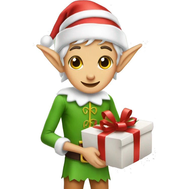 elf wrapping presents  emoji