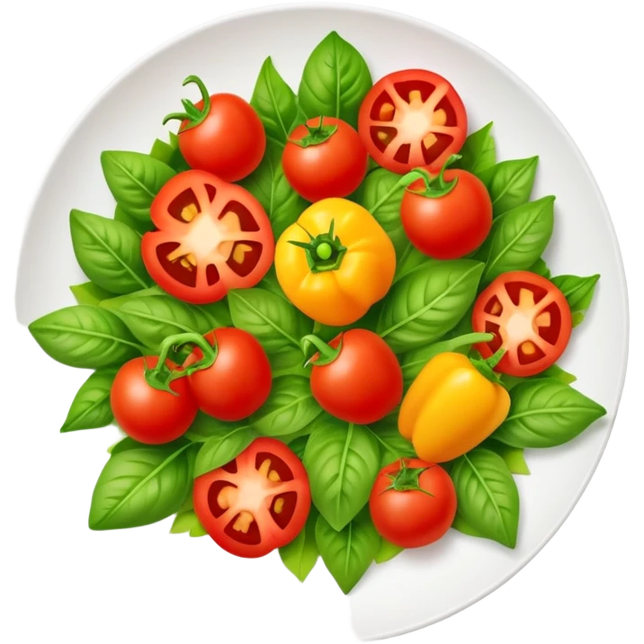 Salad on the white plate emoji