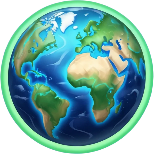 earth with blessing light emoji