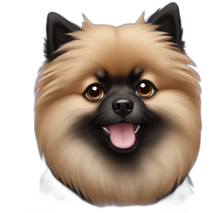 Black Pomeranian dog emoji