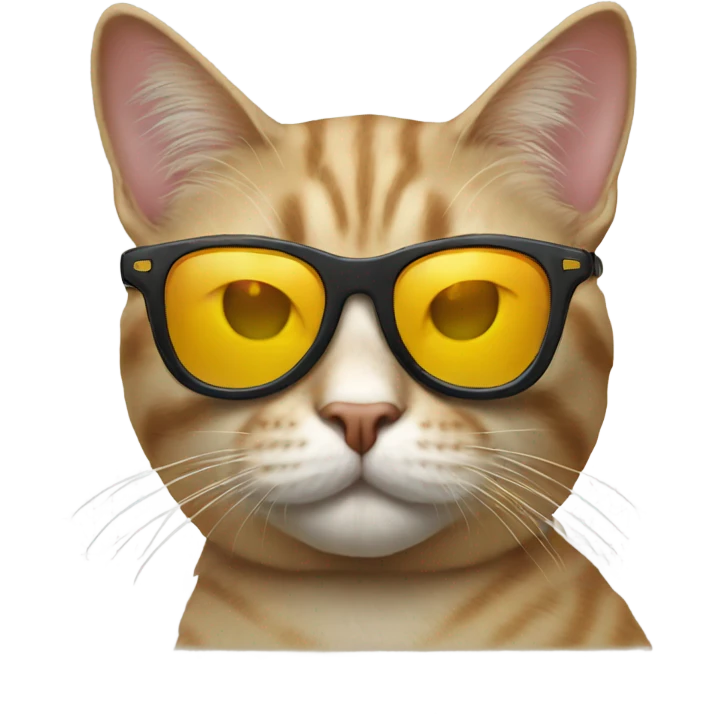 Realistic Cat with sunglasses emoji