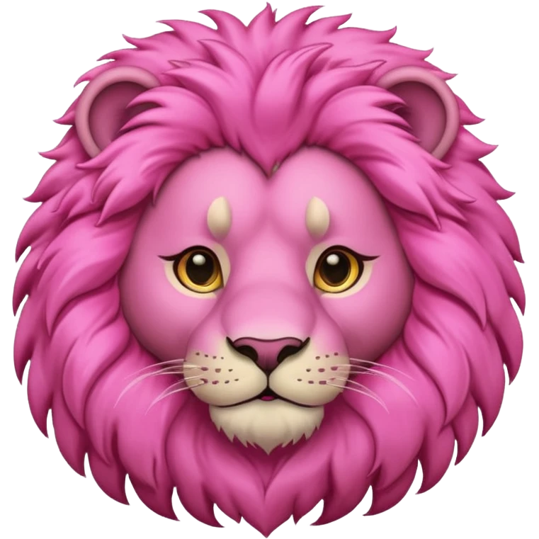 Animal Leo pink emoji
