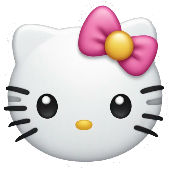 Hello kitty face emoji