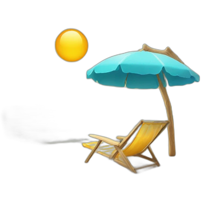 El sol radiante en la playa emoji