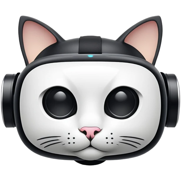 Apple Vision Pro 9 VR headset with cat logo on it  emoji