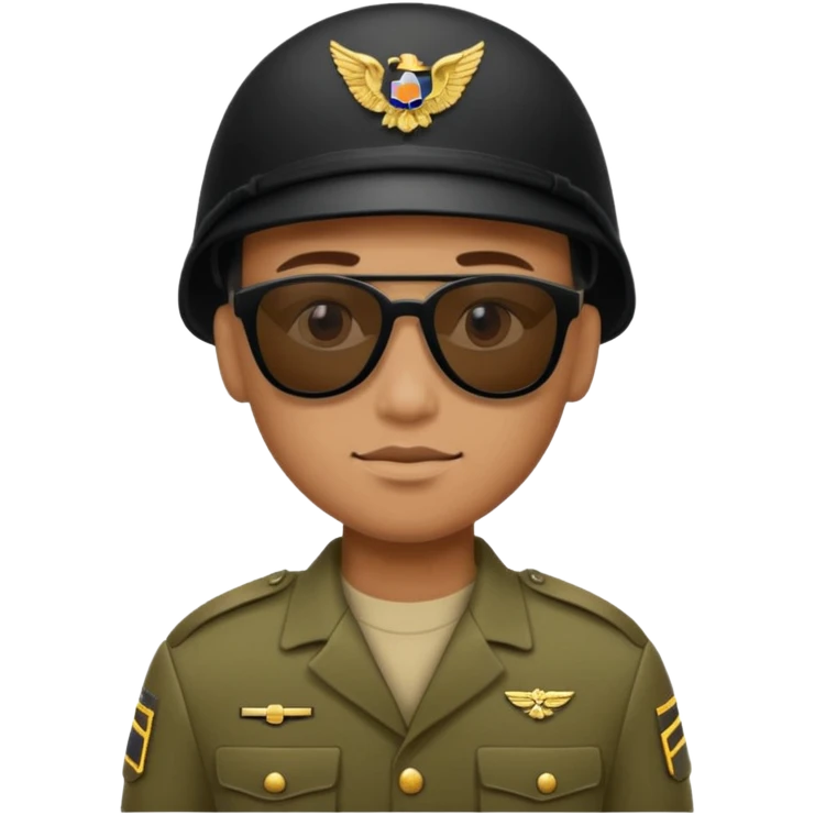 soldier wtih black sunglasses  emoji