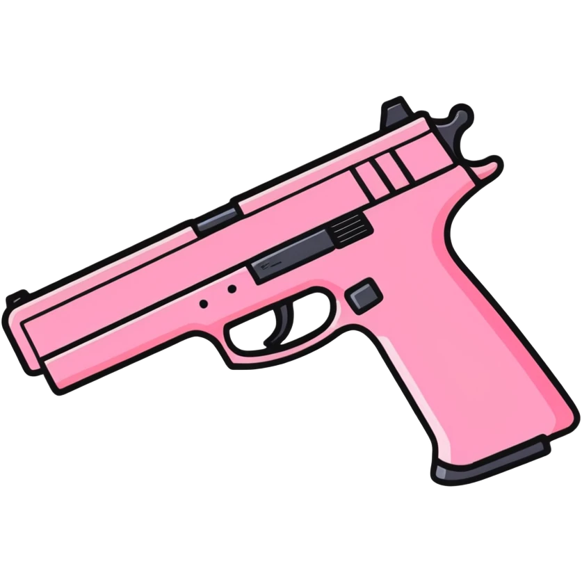A pink gun emoji
