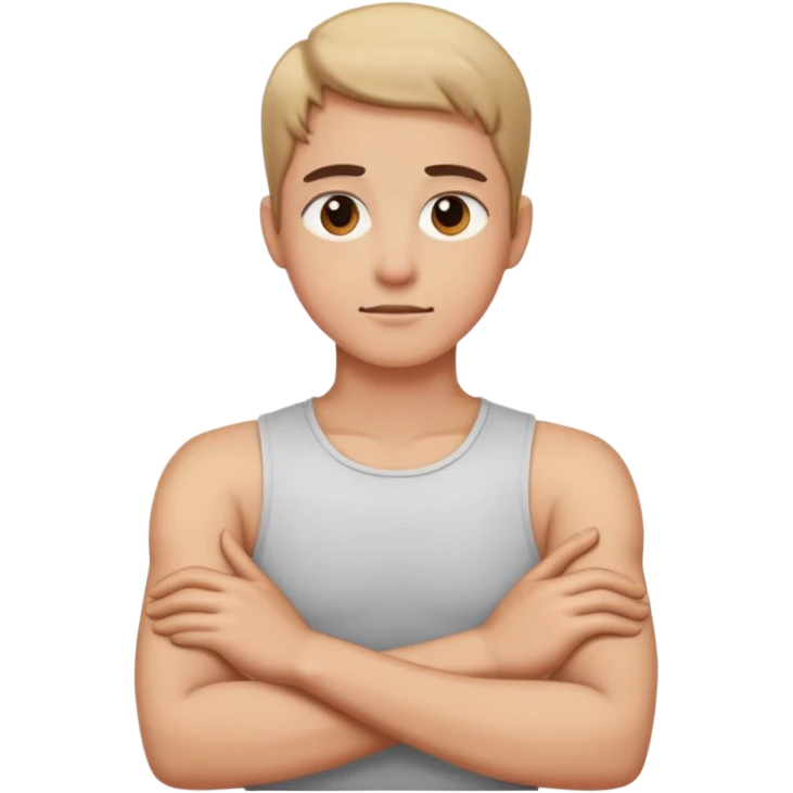 arms crossed on neck  emoji