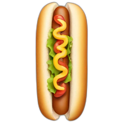 A hot dog in Rainbow colours emoji