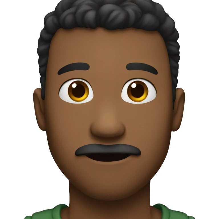 man biting his lower lip hand on chin emoji