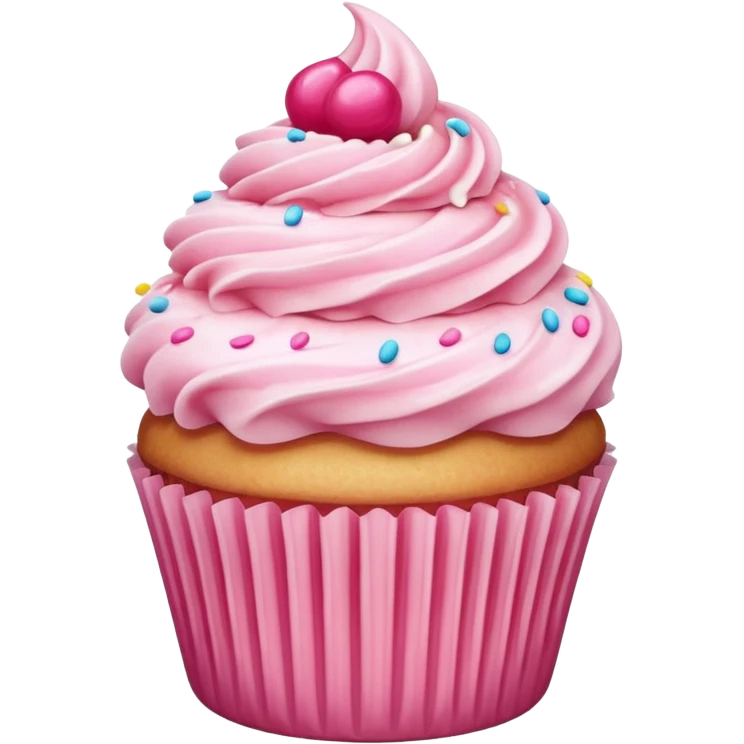 Cupcake with pink icing emoji