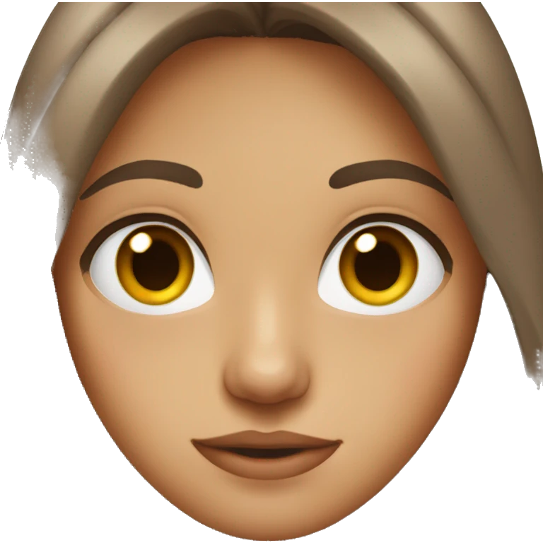 brown hair with hazel eyes  emoji
