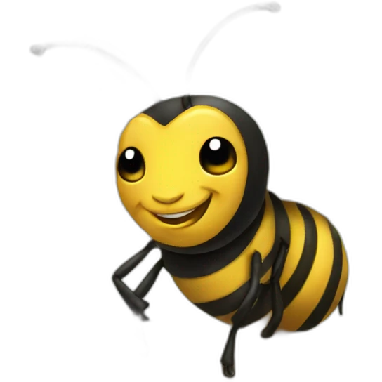 Happy bee doing bench oress emoji