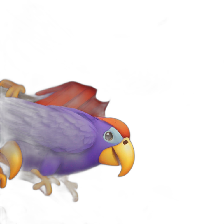 I purple parrot  emoji