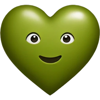 olive green heart emoji