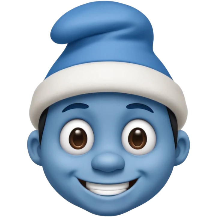 Black poppa smurf emoji