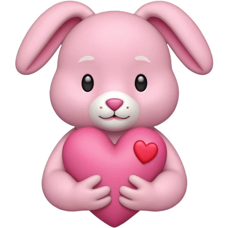 A labubu holding a heart emoji