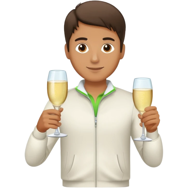 Man Champagne Tennis  emoji
