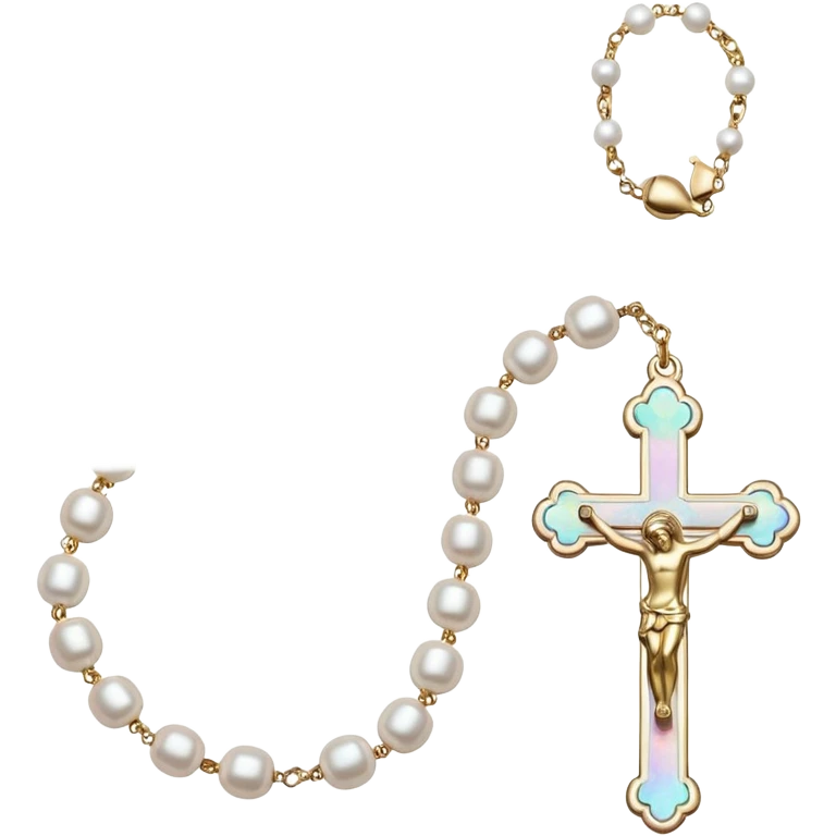 Catholic pearl Rosary emoji