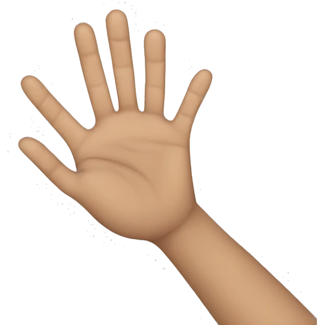 humano una mano chao emoji