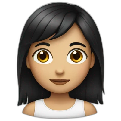 Girl with black hair emoji