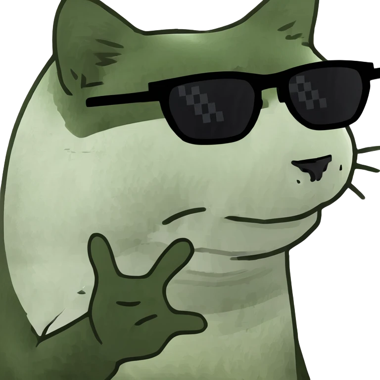 Cat with sunglasses emoji
