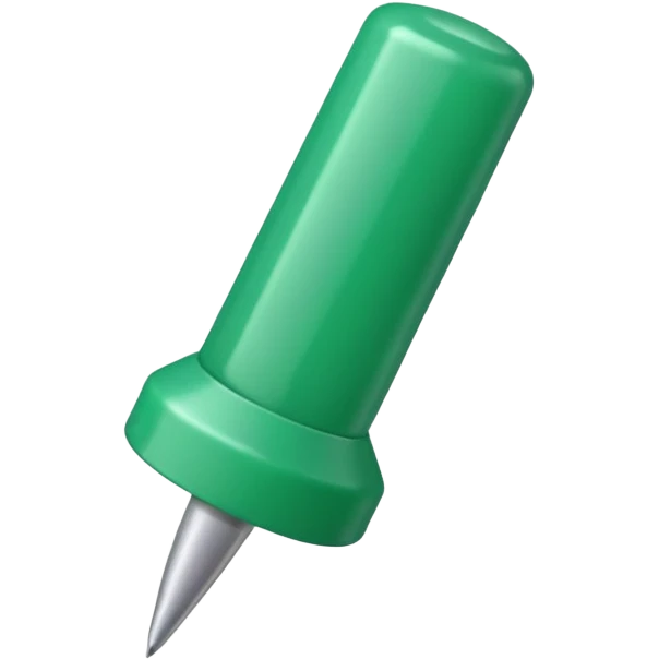 green push pin emoji