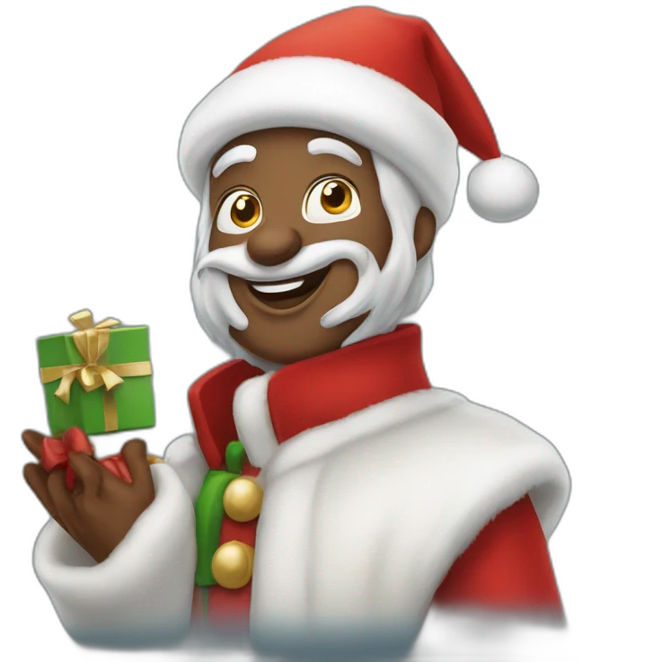 Mere noel avec un lutin emoji