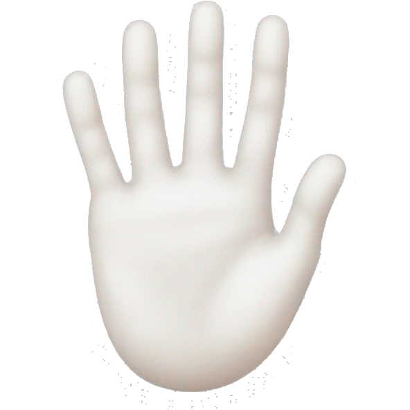 hello white hand with freckles  emoji