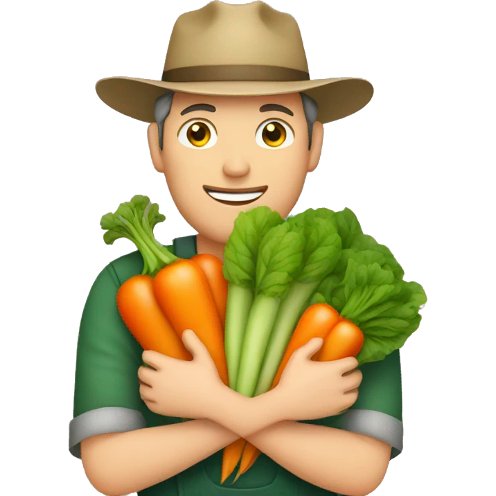 FARMER Hugging VEGETABLES emoji