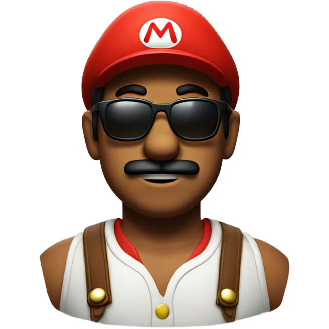 Mario with sunglasses emoji