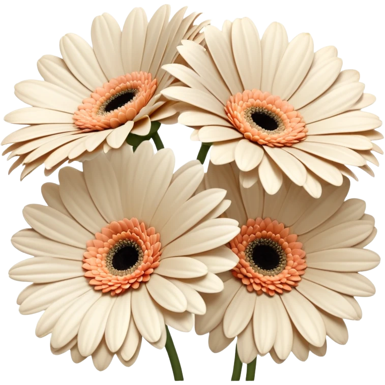 light beige Gerbera flowers emoji