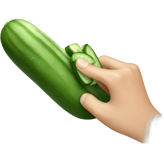 Person eating cucumber emoji
