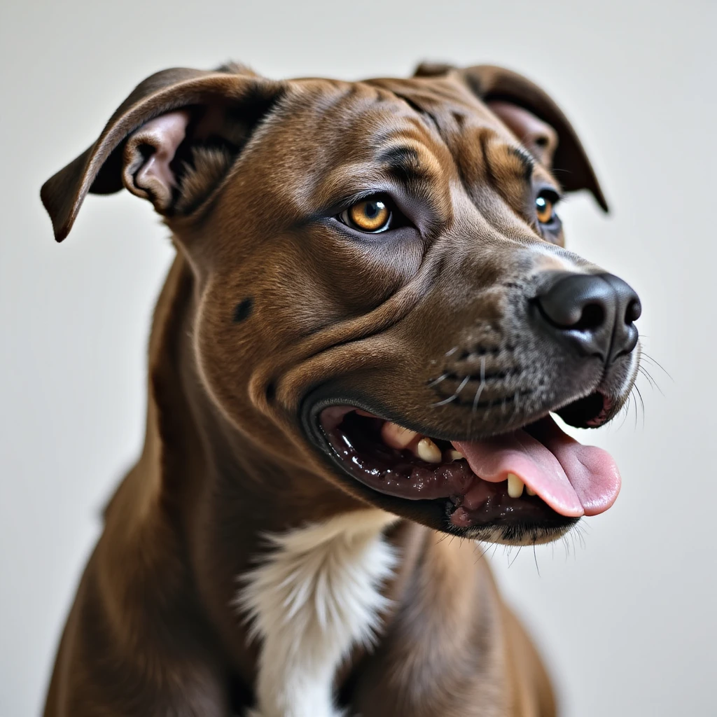 realistic pitbull dog portrait emoji