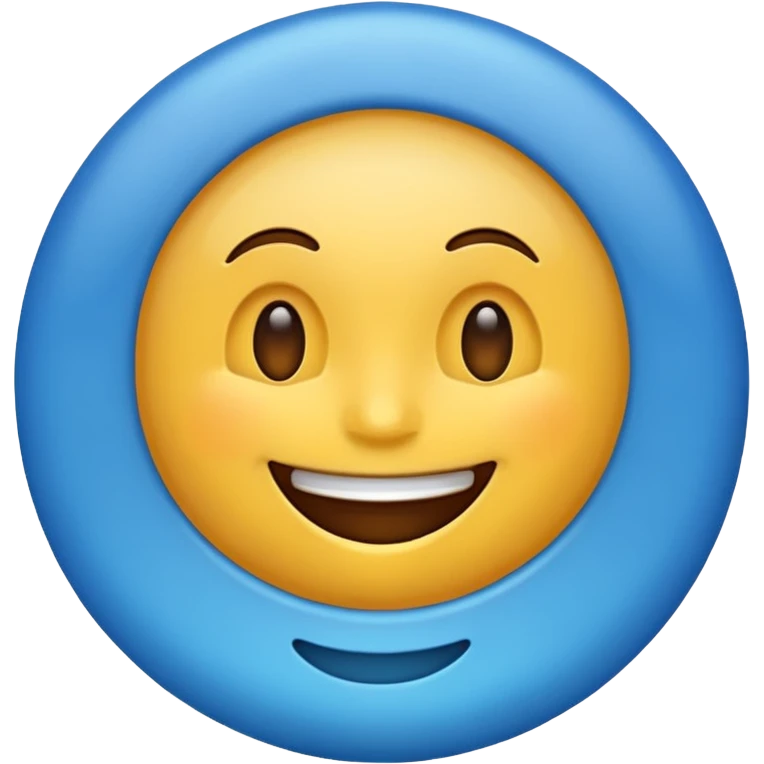 brillent move emoji in blue colour  emoji