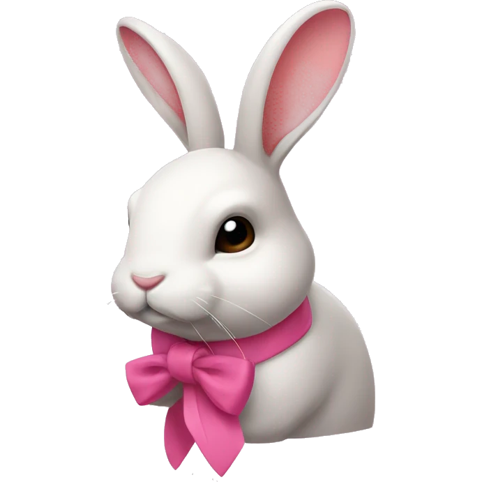 Conejo con lazo rosa emoji